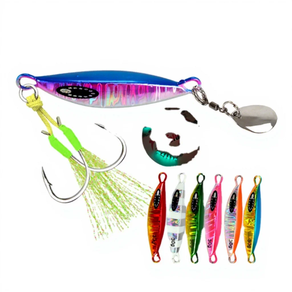 New Custom 20/30/40/60g Saltwater Lead Vertical Metal Jig