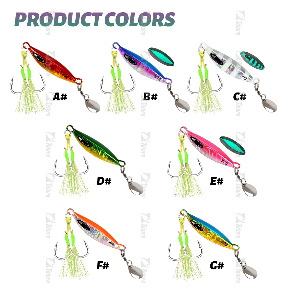 New Custom 20/30/40/60g Saltwater Lead Vertical Metal Jig ABS Pencil Lure - view 5