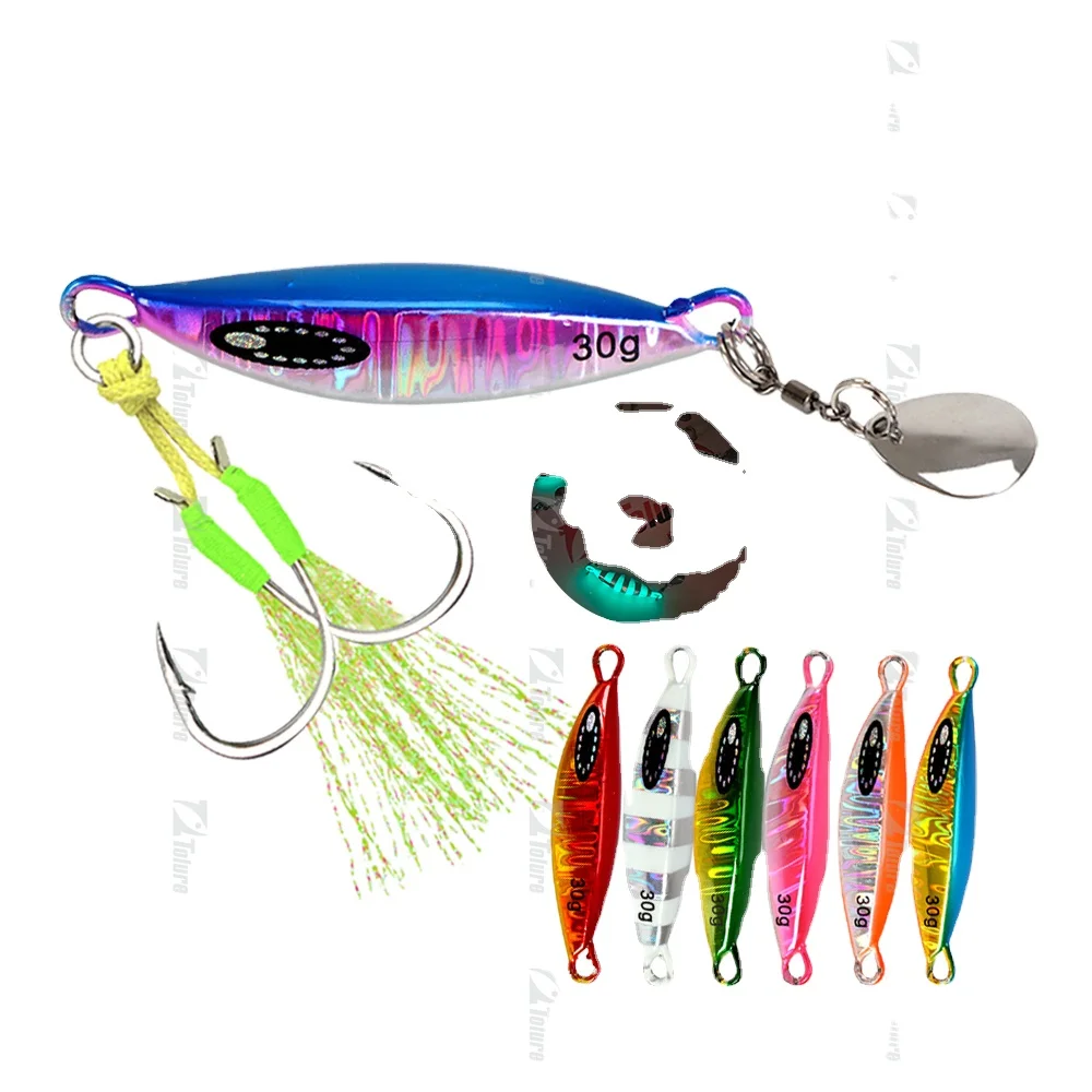 New Custom 20/30/40/60g Saltwater Lead Vertical Metal Jig ABS Pencil Lure - view 6