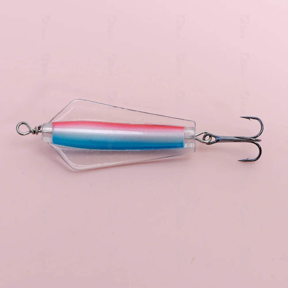 Factory ABS Plastic Ice Fishing Lure 11.5g WithTreble Hooks for