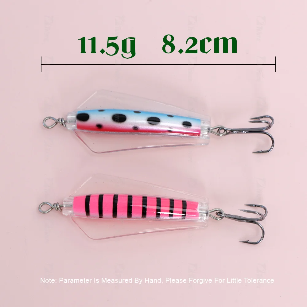 Factory ABS Plastic Ice Fishing Lure 11.5g WithTreble Hooks for ABS Pencil Lure - view 10