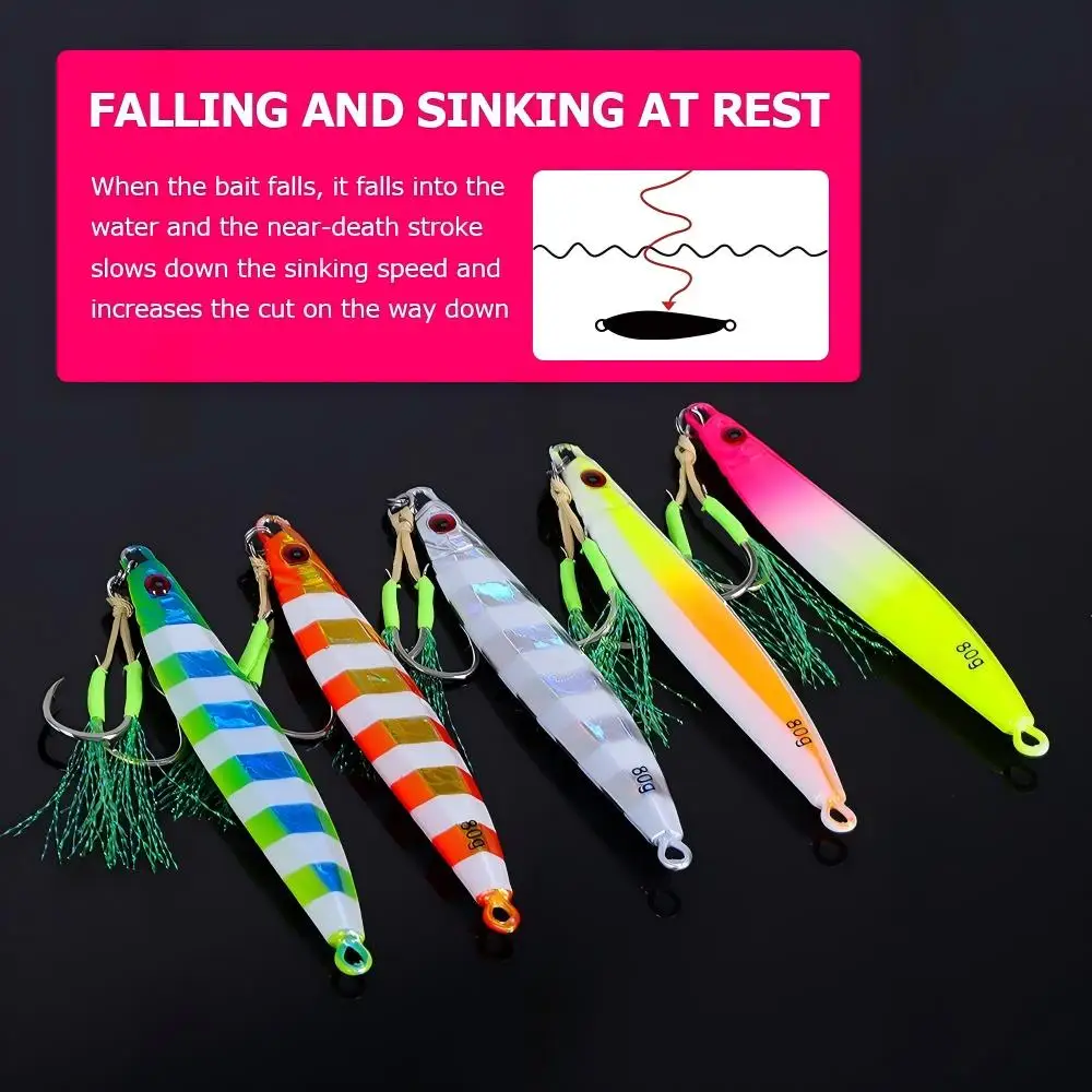 CHEERY High Quality Saltwater 30g 40g 60g 80g Colorful Lead Jig ABS Pencil Lure - view 4