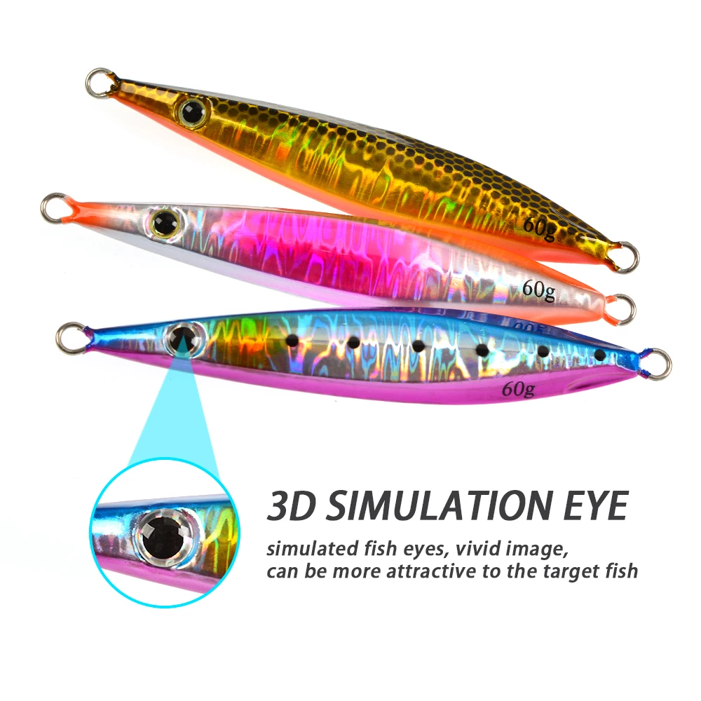 30g 40g 60g 80g Luminous Fast Jigging Lure Metal Jig Bait ABS Pencil Lure - view 15