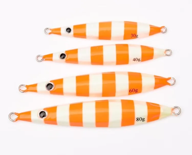 30g 40g 60g 80g Luminous Fast Jigging Lure Metal Jig Bait ABS Pencil Lure - view 3