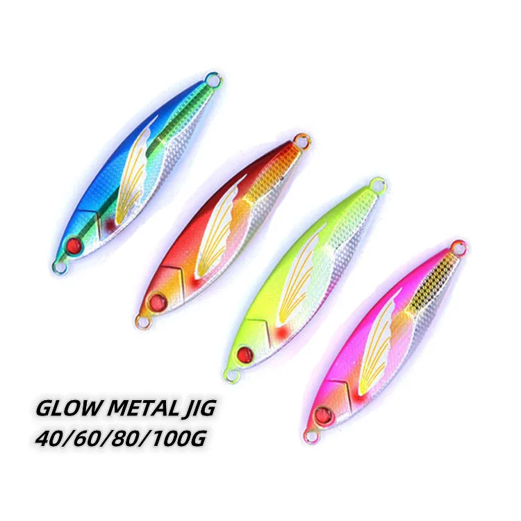 40g 60g 80g 100g Jigging Slow Metal Jigs Sea Fishing Lures Bait ABS Pencil Lure - view 12
