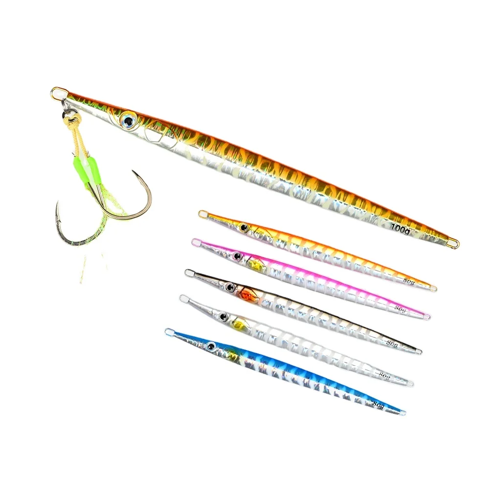 CHEERY 80g 100g Deep Sea Trolling Fishing Metal Jig Lure Slow ABS Pencil Lure - view 8