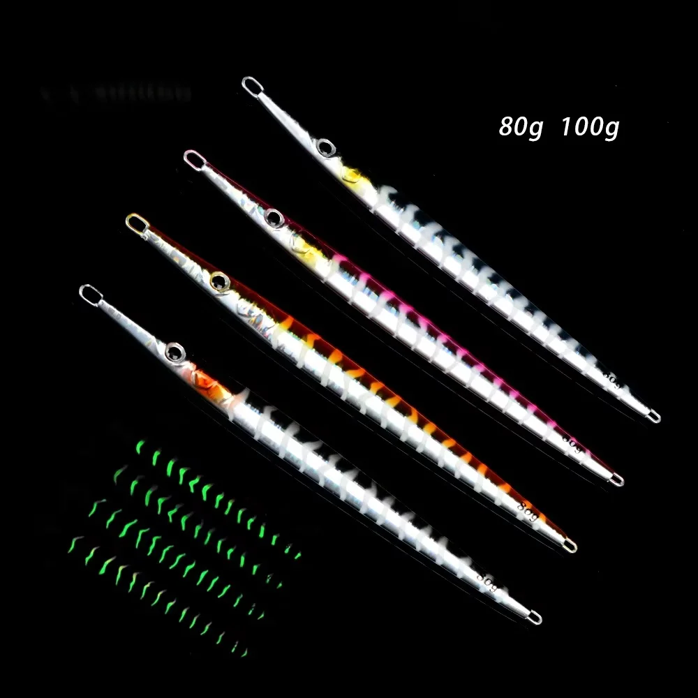 CHEERY 80g 100g Deep Sea Trolling Fishing Metal Jig Lure Slow ABS Pencil Lure - view 9