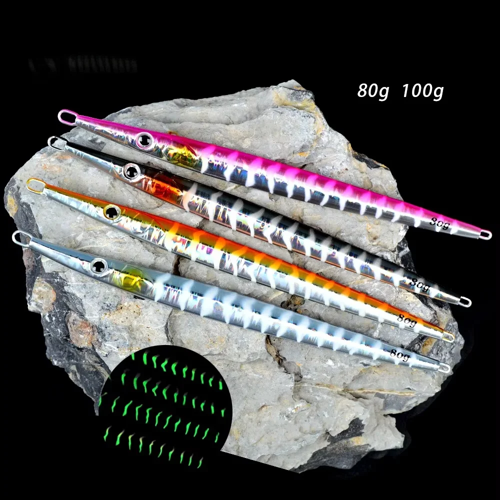 CHEERY 80g 100g Deep Sea Trolling Fishing Metal Jig Lure Slow ABS Pencil Lure - view 10