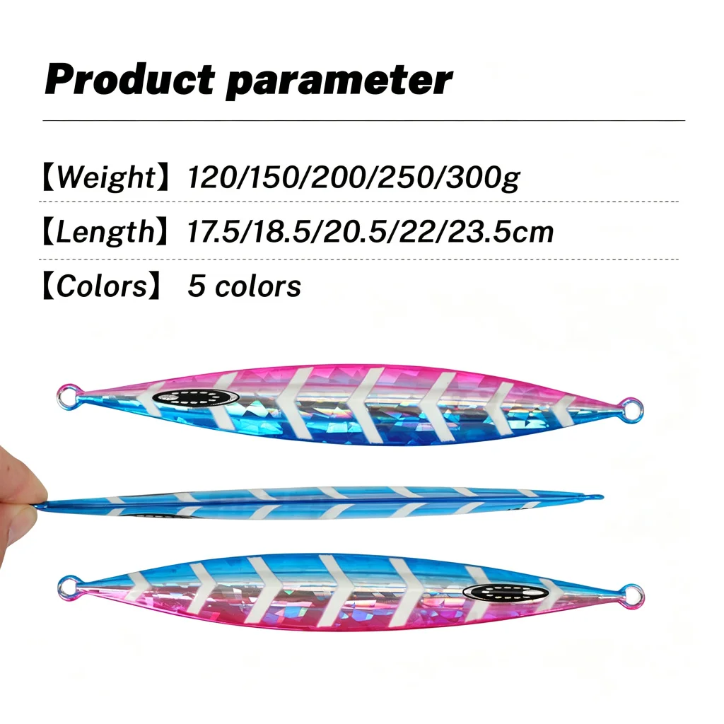 Cheery Cast Slow Pitch Metal Jig 120g 150g 200g 250g 300g ABS Pencil Lure - view 9