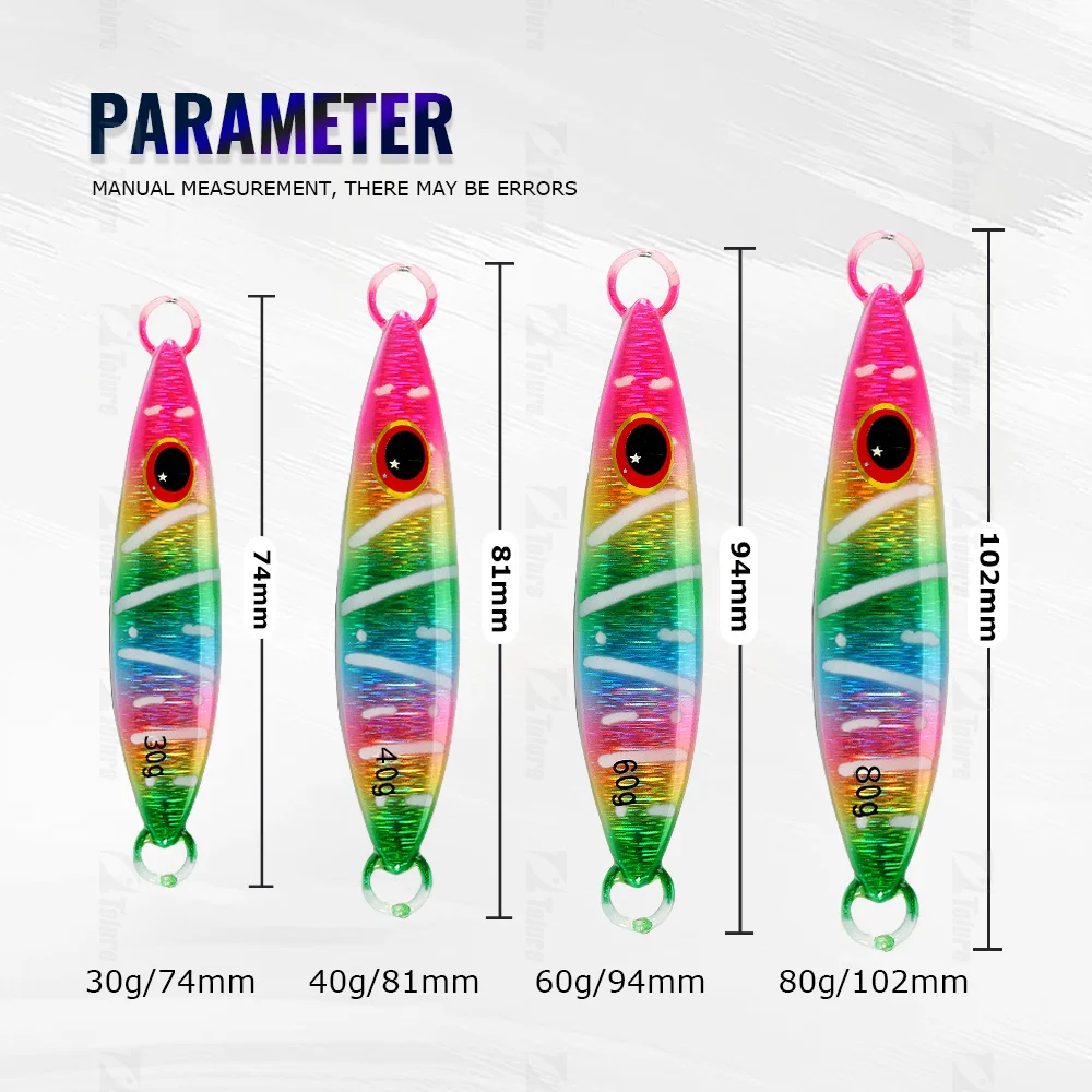 HIgh Quality 30g 40g 60g 80g Luminous Effect Sinking Saltwater Metal Jig ABS Pencil Lure - view 3