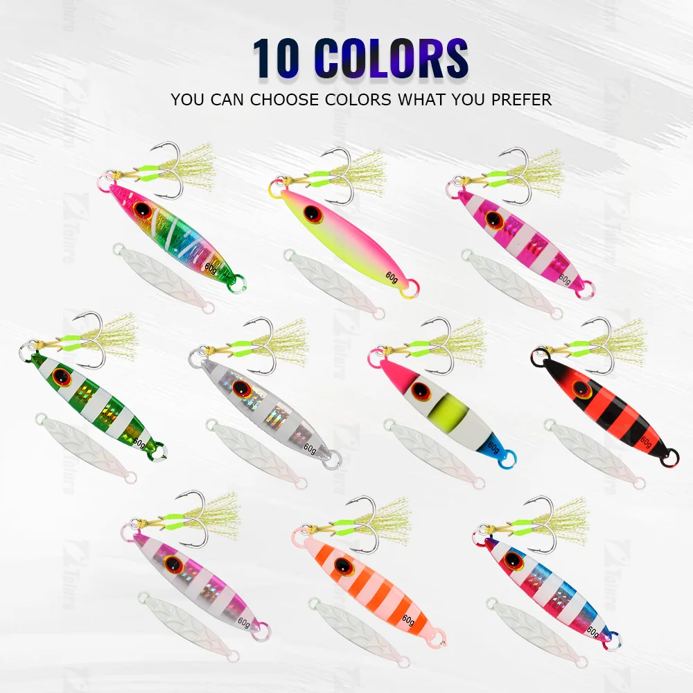 HIgh Quality 30g 40g 60g 80g Luminous Effect Sinking Saltwater Metal Jig ABS Pencil Lure - view 7