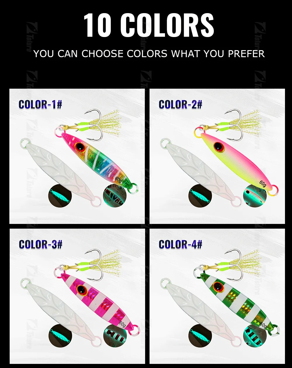 HIgh Quality 30g 40g 60g 80g Luminous Effect Sinking Saltwater Metal Jig ABS Pencil Lure - view 12