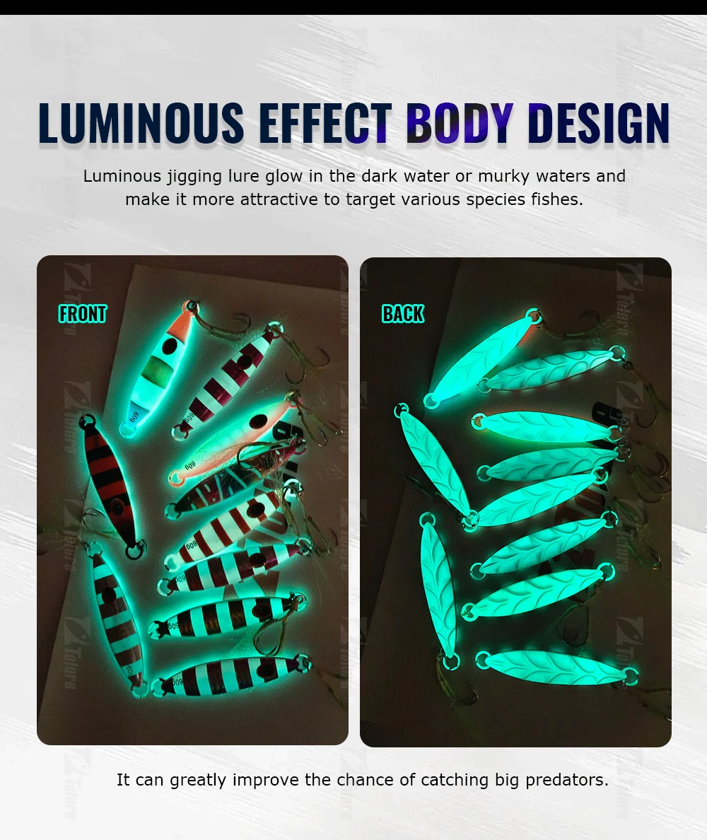 HIgh Quality 30g 40g 60g 80g Luminous Effect Sinking Saltwater Metal Jig ABS Pencil Lure - view 14