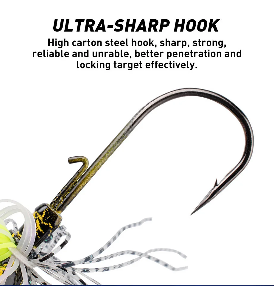 Cheery 7g-21g Chatterbait Lure Kit Bladed Jig Buzz Bait Fish Head ABS Pencil Lure - view 10