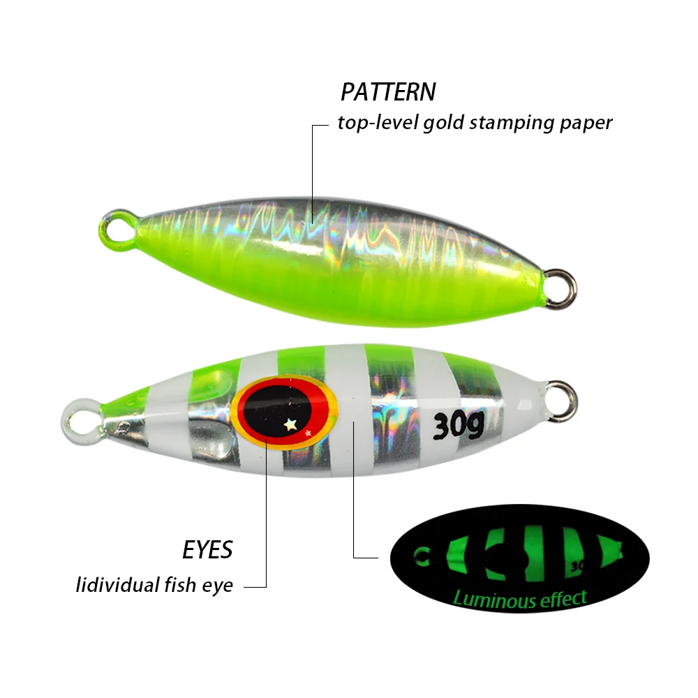 Luminous Customised Slow Bee Metal Jig Pitch Jigging Lure ABS Pencil Lure - view 5