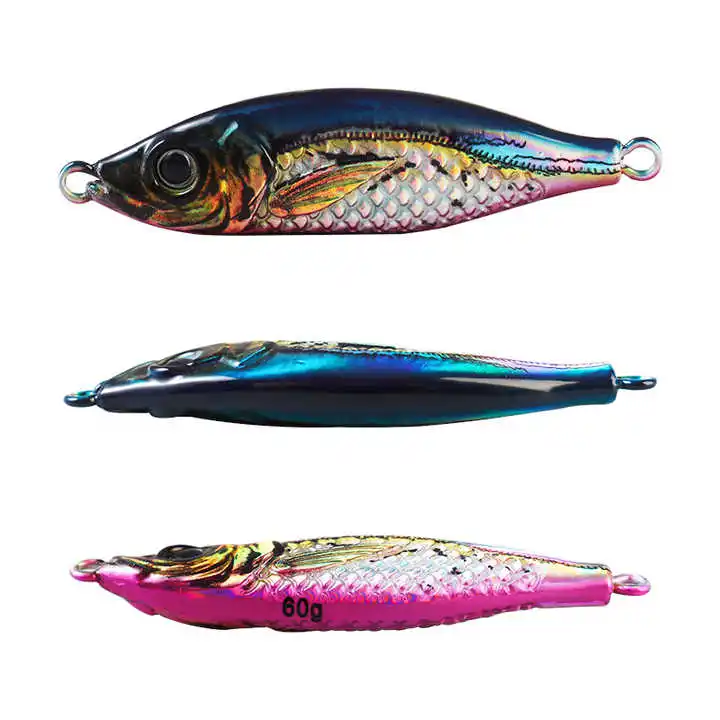 Cheery Palmer 60g 3D Colorful Printed Jigging Lure Metal Spoon