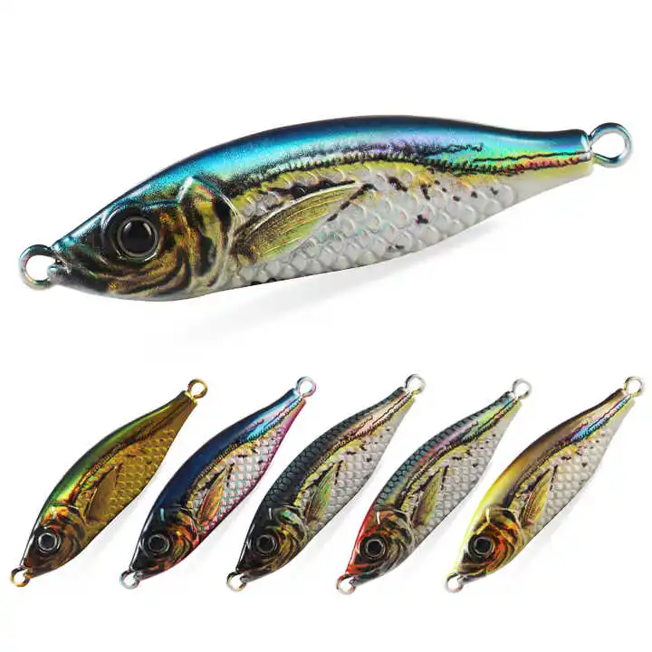 Cheery Palmer 60g 3D Colorful Printed Jigging Lure Metal Spoon ABS Pencil Lure - view 1