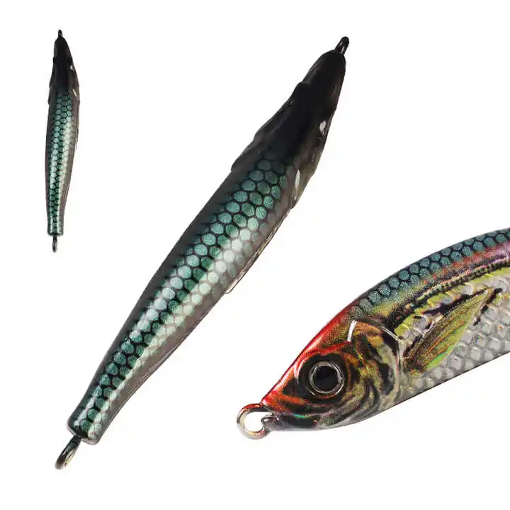 Cheery Palmer 60g 3D Colorful Printed Jigging Lure Metal Spoon ABS Pencil Lure - view 3