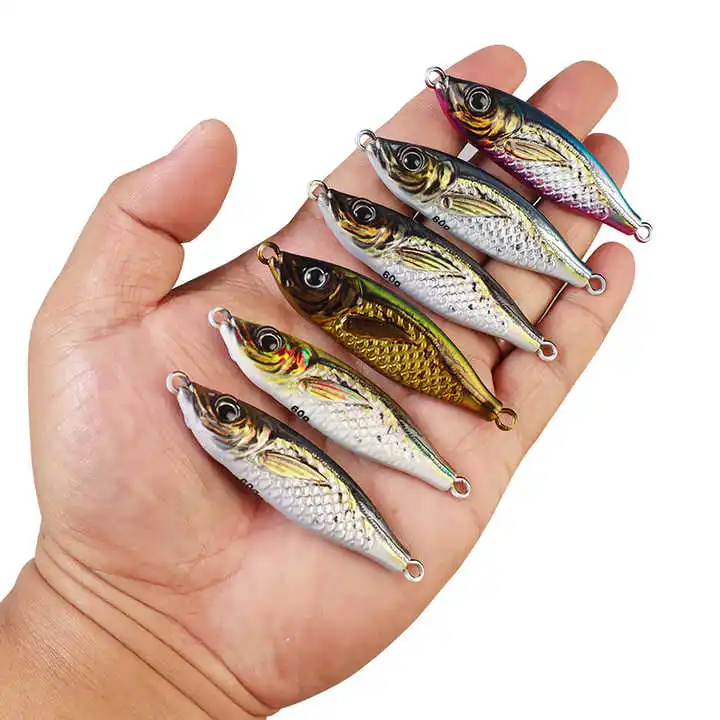 Cheery Palmer 60g 3D Colorful Printed Jigging Lure Metal Spoon ABS Pencil Lure - view 4