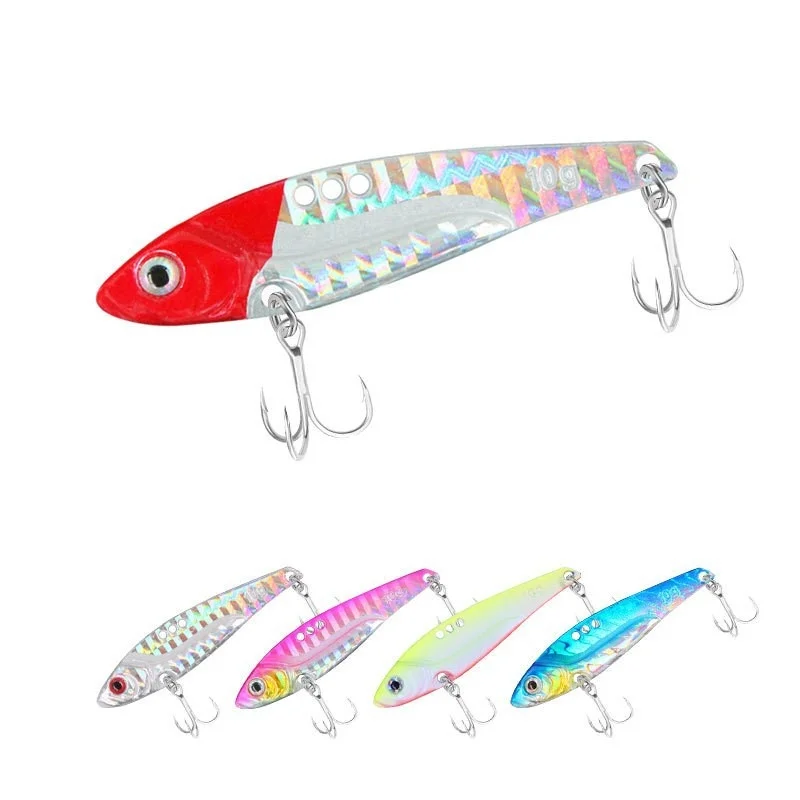Longya VIB Lure Bait Shiny Metal Blood Groove Hook for Saltwater