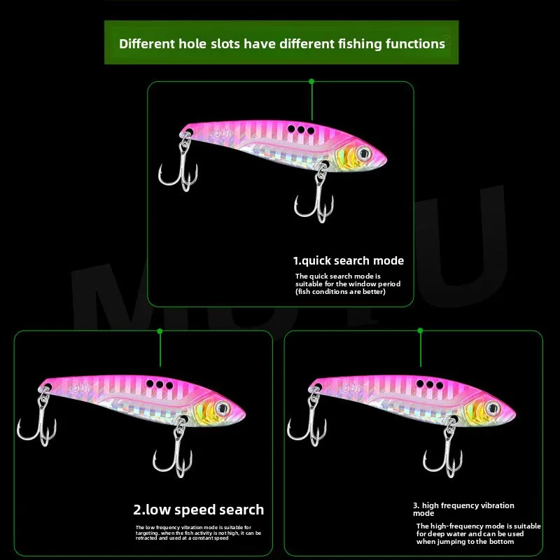 Longya VIB Lure Bait Shiny Metal Blood Groove Hook for Saltwater ABS Pencil Lure - view 2