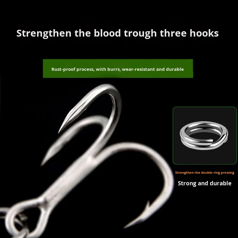 Longya VIB Lure Bait Shiny Metal Blood Groove Hook for Saltwater ABS Pencil Lure - view 3