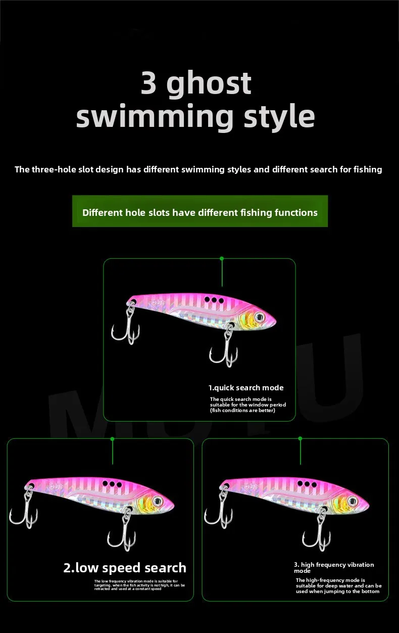 Longya VIB Lure Bait Shiny Metal Blood Groove Hook for Saltwater ABS Pencil Lure - view 10