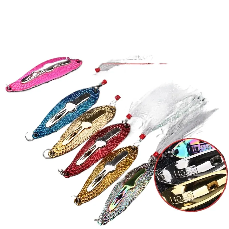 Cheery Stainless Steel 5G/7G/10.5G/14G Leech Metal Spoon Bait ABS Pencil Lure - view 3