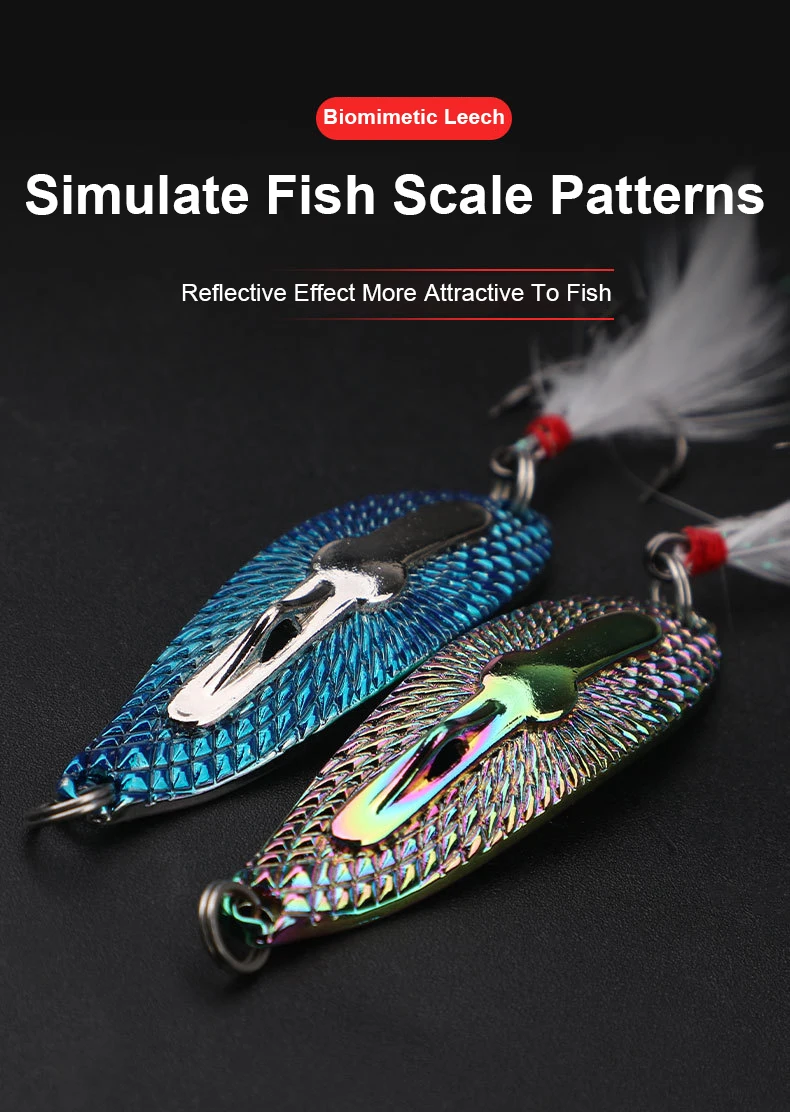 Cheery Stainless Steel 5G/7G/10.5G/14G Leech Metal Spoon Bait ABS Pencil Lure - view 15