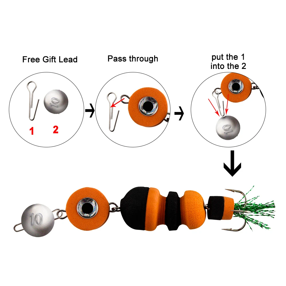 Cheery Fish King Silicone Fishing Tackle Set Soft Bass Bait ABS Pencil Lure - view 7