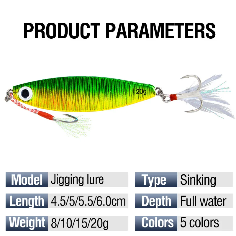 Cheery New Style Big 7g 10g 15g 20g Saltwater Tuna Hard Plastic Metal Jig ABS Pencil Lure - view 9