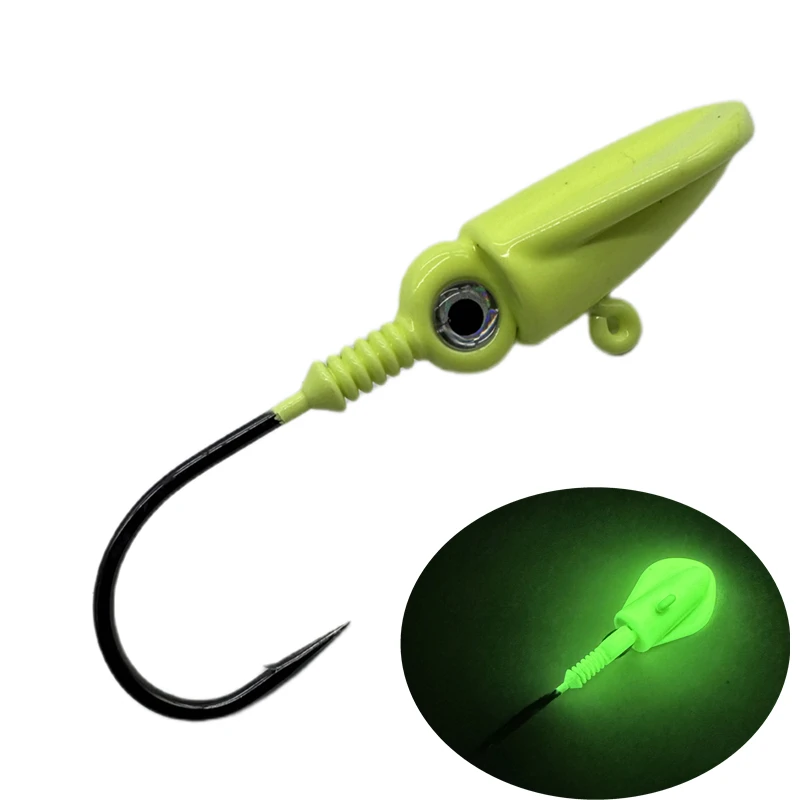 Cheery Luminous Lead Jig Head Well-Balanced Round Lure Worm Swim ABS Pencil Lure - view 5