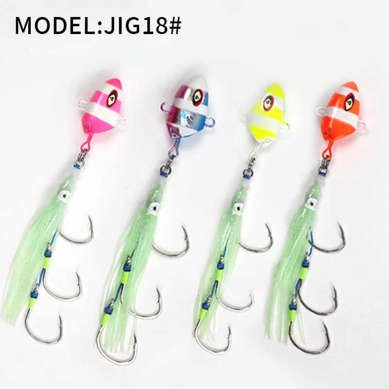 OEM Gang Hook Rig Metal Jig Assist Kabura Slow Head Inchiku ABS Pencil Lure - view 4