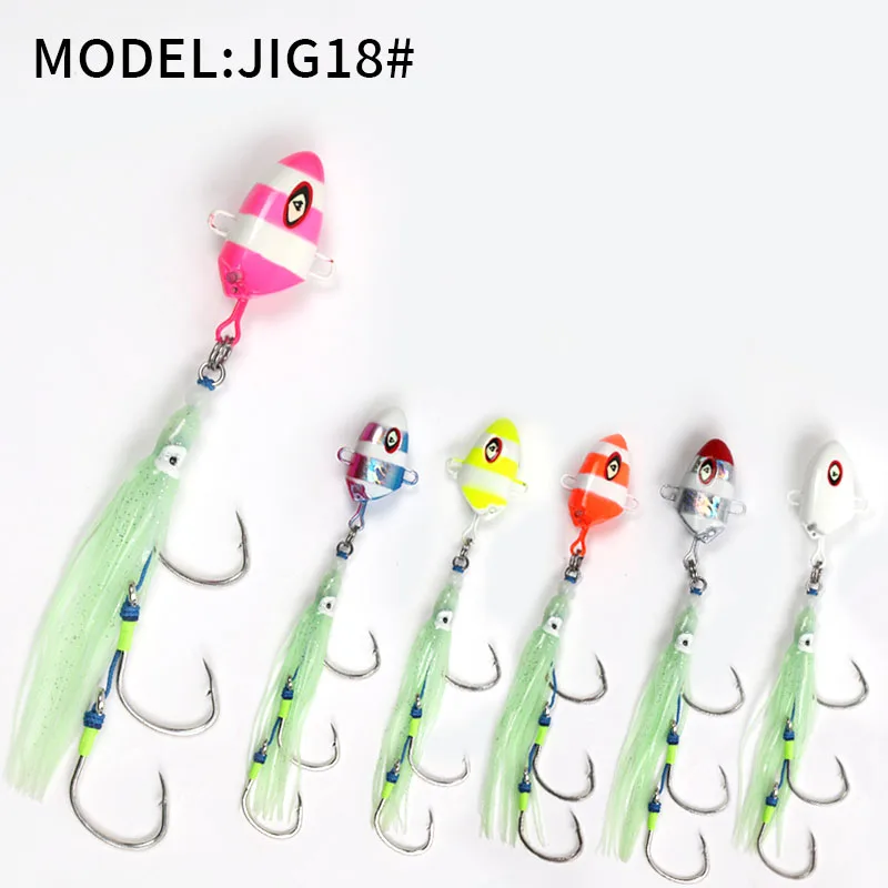 OEM Gang Hook Rig Metal Jig Assist Kabura Slow Head Inchiku ABS Pencil Lure - view 7