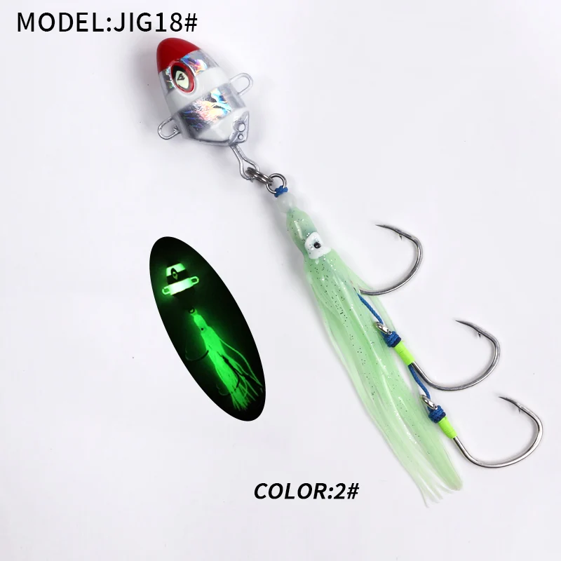 OEM Gang Hook Rig Metal Jig Assist Kabura Slow Head Inchiku ABS Pencil Lure - view 11