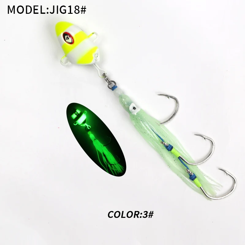 OEM Gang Hook Rig Metal Jig Assist Kabura Slow Head Inchiku ABS Pencil Lure - view 12