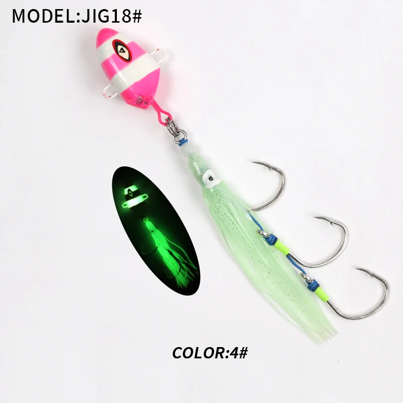 OEM Gang Hook Rig Metal Jig Assist Kabura Slow Head Inchiku ABS Pencil Lure - view 13