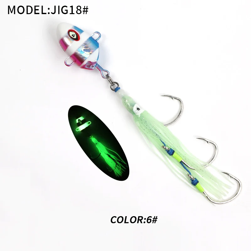 OEM Gang Hook Rig Metal Jig Assist Kabura Slow Head Inchiku ABS Pencil Lure - view 15