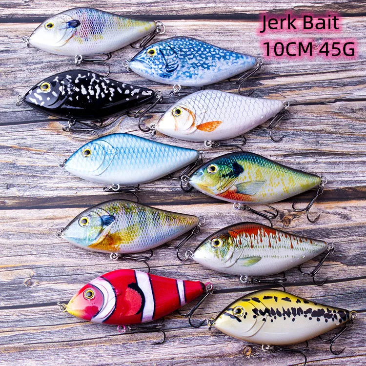 10CM 45G Hard Sinking Fishing Lures Crank Baits Pike Bait Jerk