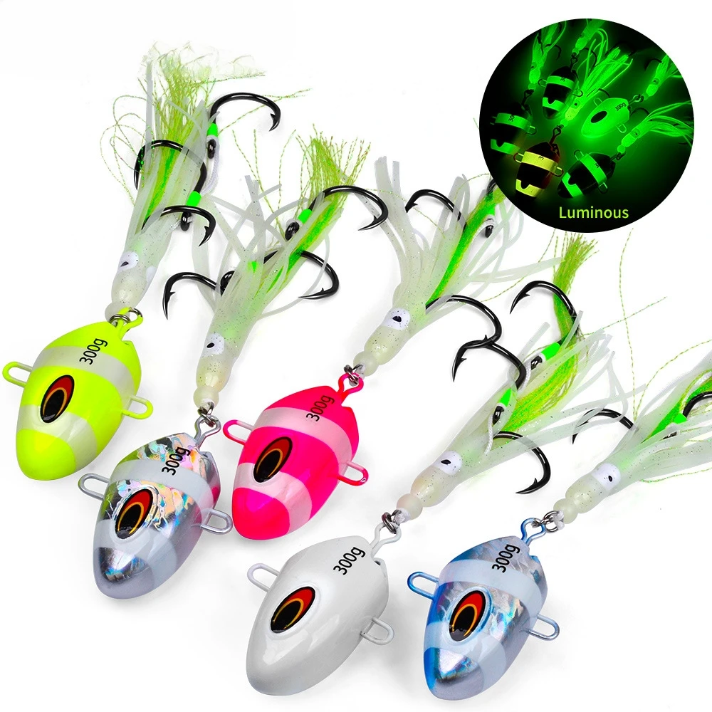 Cheery 100g-300g Squid Hook Soft Octopus Lure Boat Fishing Bait