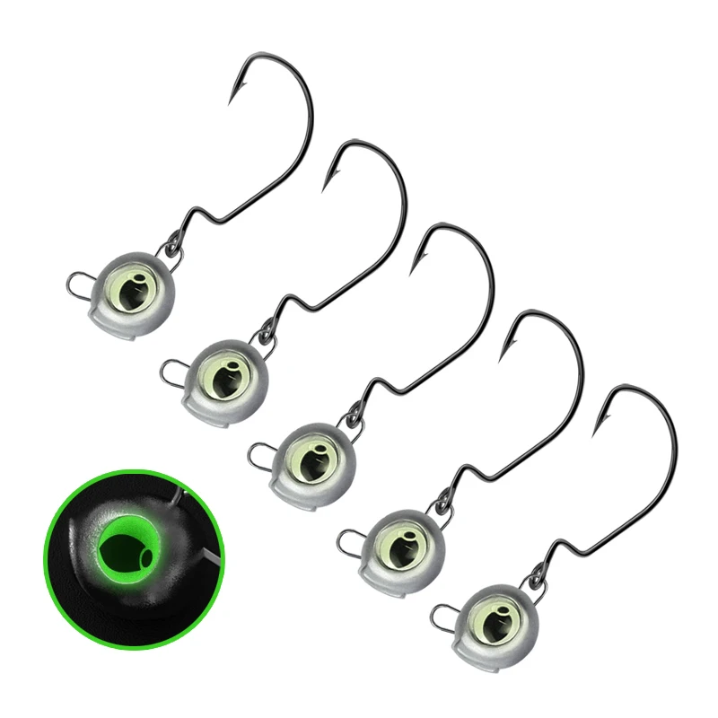 Cheery Night Glow Fishing Jig Hooks 3.5g 10g Luminous 3D Eye ABS Pencil Lure - view 4