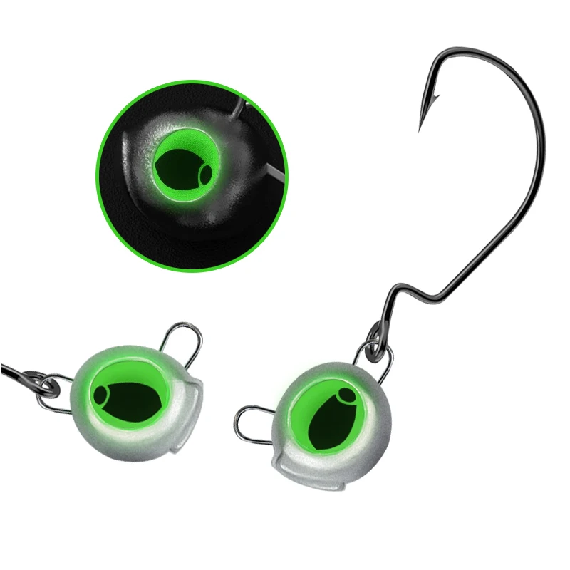 Cheery Night Glow Fishing Jig Hooks 3.5g 10g Luminous 3D Eye ABS Pencil Lure - view 5