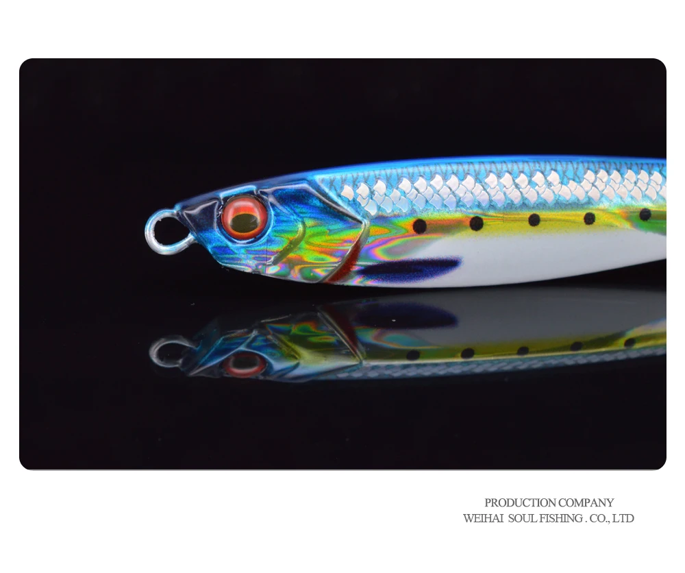 CHEERY 40g 60g 80g UV Luminous Slow Saltwater Fishing Metal Jig ABS Pencil Lure - view 3