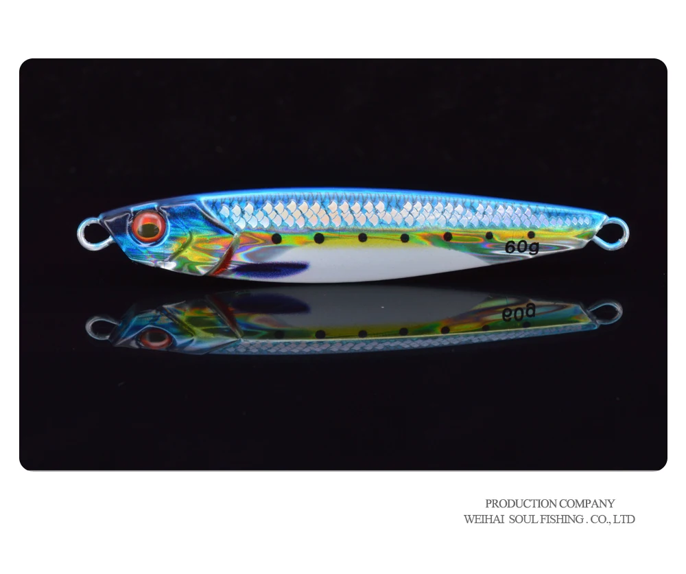 CHEERY 40g 60g 80g UV Luminous Slow Saltwater Fishing Metal Jig ABS Pencil Lure - view 4