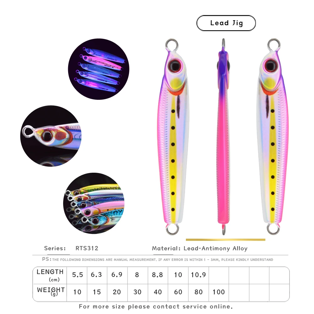 Fishing Lures Saltwater Metal Fish Jigging Jig Microjig Small Sea ABS Pencil Lure - view 16