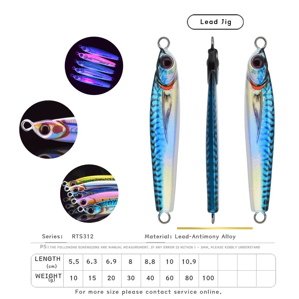 Fishing Lures Saltwater Metal Fish Jigging Jig Microjig Small Sea ABS Pencil Lure - detail 9