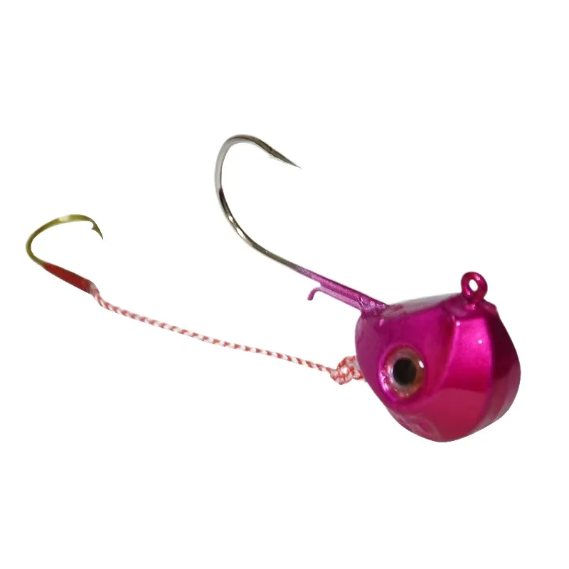 Cheery Hot Sale 40g-140g Fishing Clamp Double Hook 3D Eye Lead Metal Jig