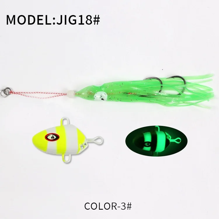 Wholesale Cheery Lucanus Jig Lure Kit 100g-300g Slider Bait with ABS Pencil Lure - detail 7