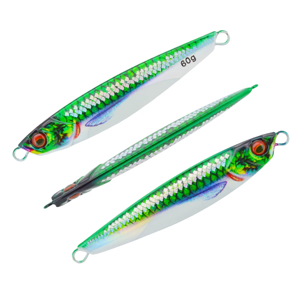 40g 60g 80g 3D Printed with Scale Slow Saltwater Fishing Jig Lure ABS Pencil Lure - view 12