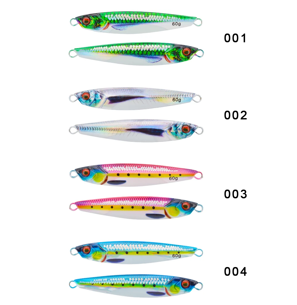 40g 60g 80g 3D Printed with Scale Slow Saltwater Fishing Jig Lure ABS Pencil Lure - detail 8